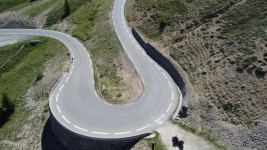 Mountain Road, Hairpin Bend, Aerial View