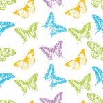 Butterflies Pattern Vintage Style