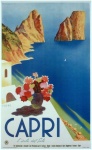 Plakat podróżniczy Capri Retro