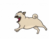 Cute Cartoon Dog Running