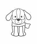 Słodki animowany szczeniak pies