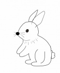 Schattige konijn cartoon tekening