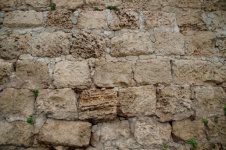 Details der alten Steinmauer