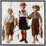 Pesca pittura a olio d'epoca