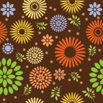Floral Retro Colorful Background