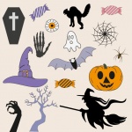 Halloween-Symbole, Elemente Clipart