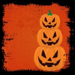 Halloween Pumpkin Grunge Background