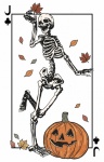 Halloween-Skelett-Spielkarte