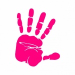 Handprint Pink Silhouette Clipart