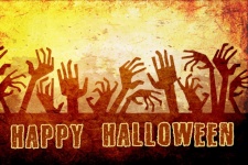 Happy Halloween Hintergrund Hände