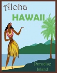 Hawaje plakat podróżny