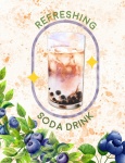 Blueberry fruit summer drink