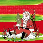 Santa Claus And Elves Poster