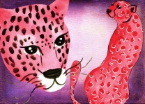 Pink Leopard Poster