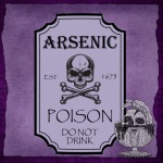 Cross Bone Skull Arsenic Label