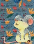 Cartaz de palavras de rato de outono