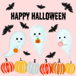 Feliz cartão fantasma de Halloween