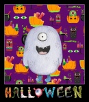 Cartel del monstruo tuerto de Halloween
