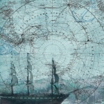 Vintage Map And Ship