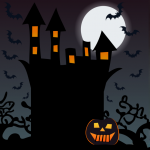 Strašidelný hrad halloween