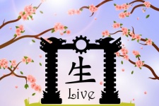 Torri Gate LIVE Cherry Blossoms