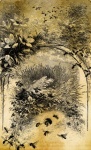 Ilustração de desenho de abelhas vintage
