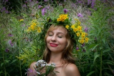 Ivan Kupala, bloemen, krans, meisje,