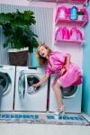 Laundry, Bathrobe, Housewife, Woman