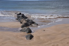 Krajobraz morski skały lawy