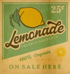 Cytryna, Lemoniada Vintage Plakat