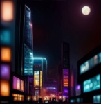 Luces y ciudad moderna