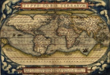 Carte du monde d'Ortelius 1570