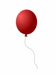 Klipart červený balónek