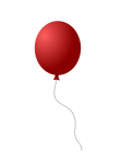 Красный воздушный шар партии Клипарт