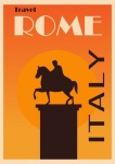 Řím, Itálie Cestovní plakát