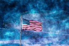 USA Flag Watercolor