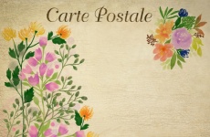 Ilustração de cartão floral vintage