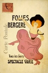 Vintage dansare fransk vykort