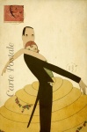 Cartolina francese di ballerini d'ep