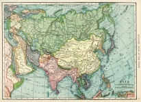Vintage mapa Asie