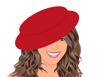 Mujer con sombrero rojo