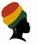 Žena na sobě turban portrét