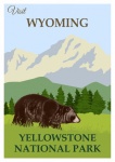 Yellowstone Wyoming cestovní plakát