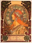 Art Nouveau de la vendimia del zodiaco