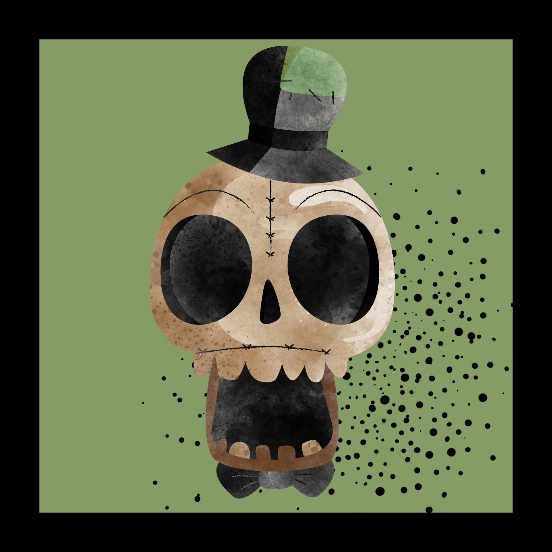 halloween-skull-face-illustration-free-stock-photo-public-domain-pictures