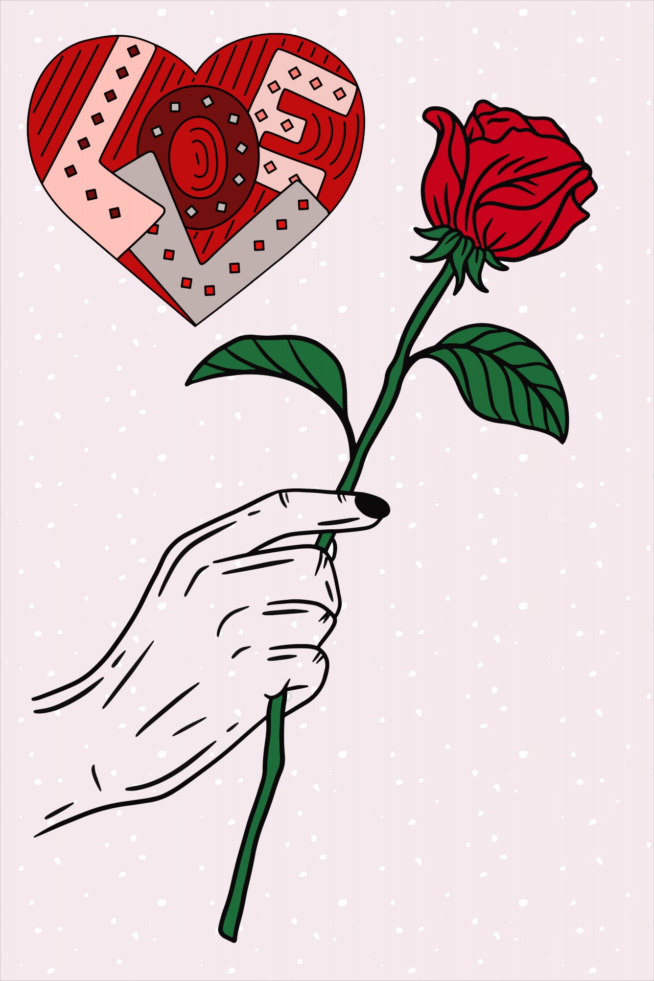 Hand Holding Rose Love Illustration Free Stock Photo - Public Domain ...