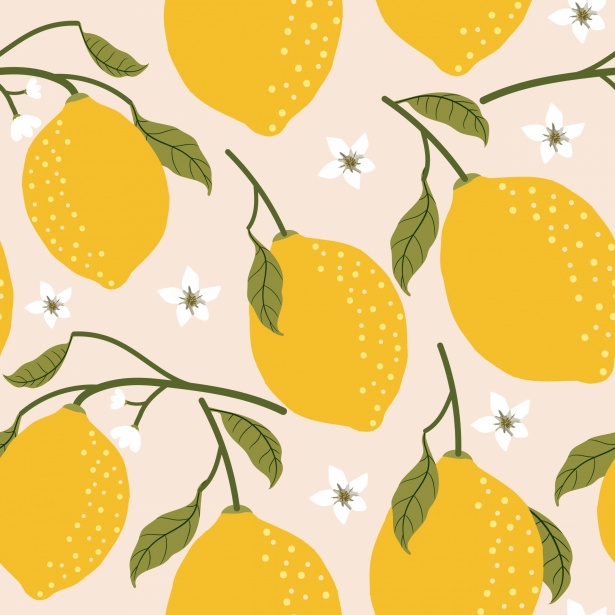 Lemons Fruit Pattern Background Free Stock Photo - Public Domain Pictures
