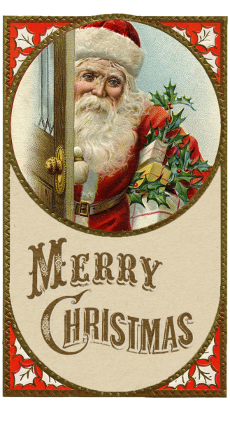 Christmas Card Vintage Art Free Stock Photo - Public Domain Pictures