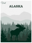 Manifesto di viaggio dell'Alaska