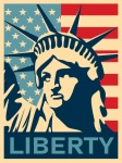 Amerikanska flaggan affisch